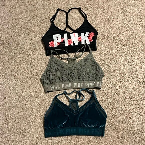 PINK SIZE SMALL JUNIORS GIRLS SPORT BRAS - Picture 1 of 7